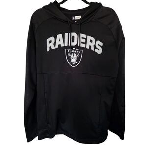 NFL Team Apparel Womens Hooded Long Sleeve Raiders Sweatshirt Medium